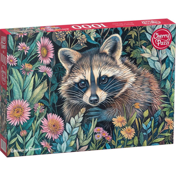 Cherry Pazzi 30851 Raccoon in Flowers 1000pc Jigsaw Puzzle