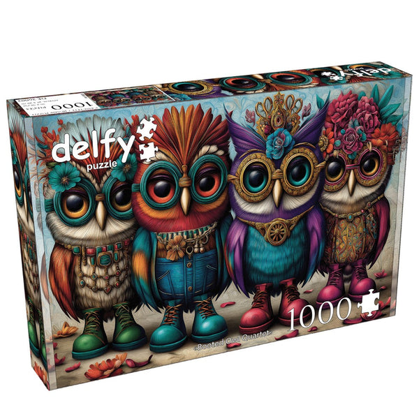 Delfy Booted Owl Quartet 1000pc Jigsaw Puzzle