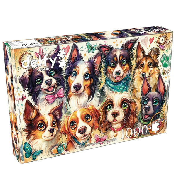 Delfy Eight Pawsome Friends 1000pc Jigsaw Puzzle