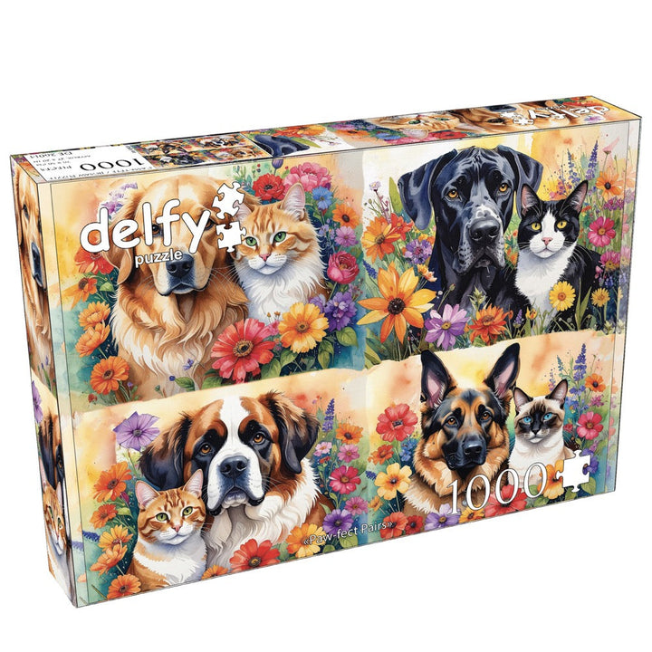 Delfy Paw-Fect Pairs 1000pc Jigsaw Puzzle