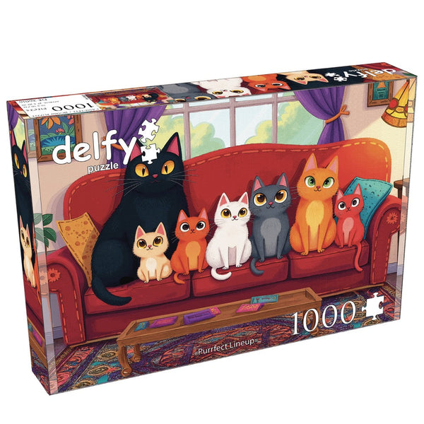 Delfy Purrfect Lineup 1000pc Jigsaw Puzzle