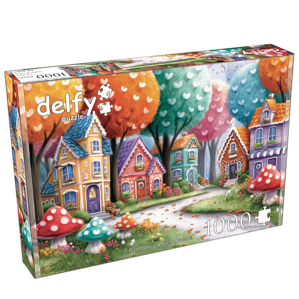 Delfy Rainbow Colored Street 1000pc Jigsaw Puzzle