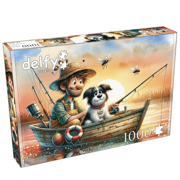 Delfy Sunset Fishing Friends 1000pc Jigsaw Puzzle