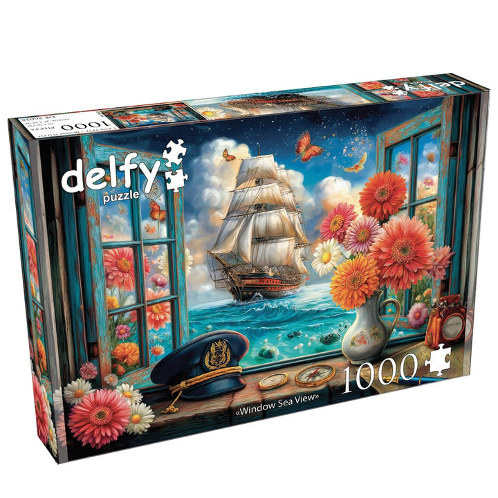 Delfy Window Sea View 1000pc Jigsaw Puzzle