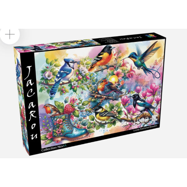 JaCaRou Lovely Feathered Beauties 1000pc Jigsaw Puzzle