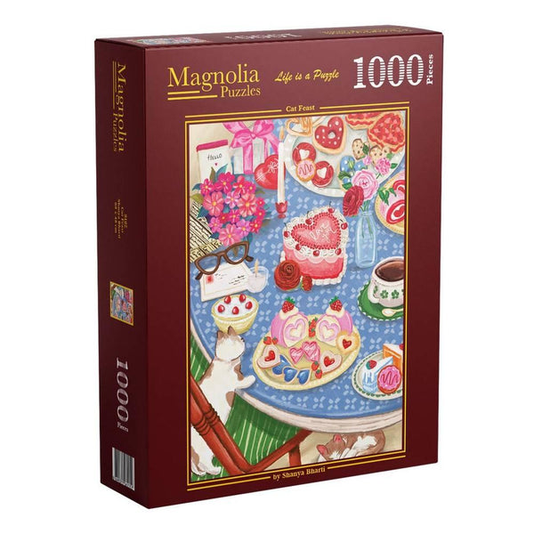 Magnolia 9107 Cat Feast Shanya Bharti 1000pc Jigsaw Puzzle