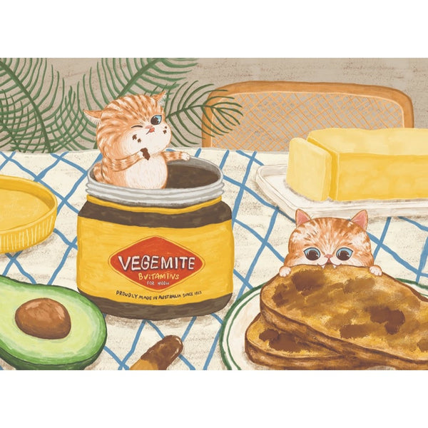 The Puzzle Collab Vegemite and Cats 99 Piece Micro Puzzle