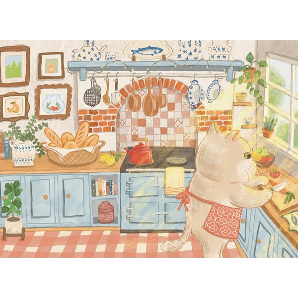 The Puzzle Collab Cat in The Kitchen 99 Piece Micro Puzzle