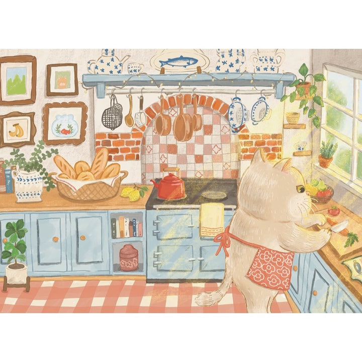 The Puzzle Collab Cat in The Kitchen 99 Piece Micro Puzzle