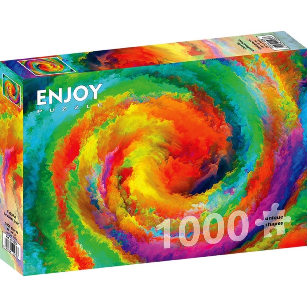 Enjoy 1236 Colorful Gradient Swirl 1000pc Jigsaw Puzzle – Weekend Hub