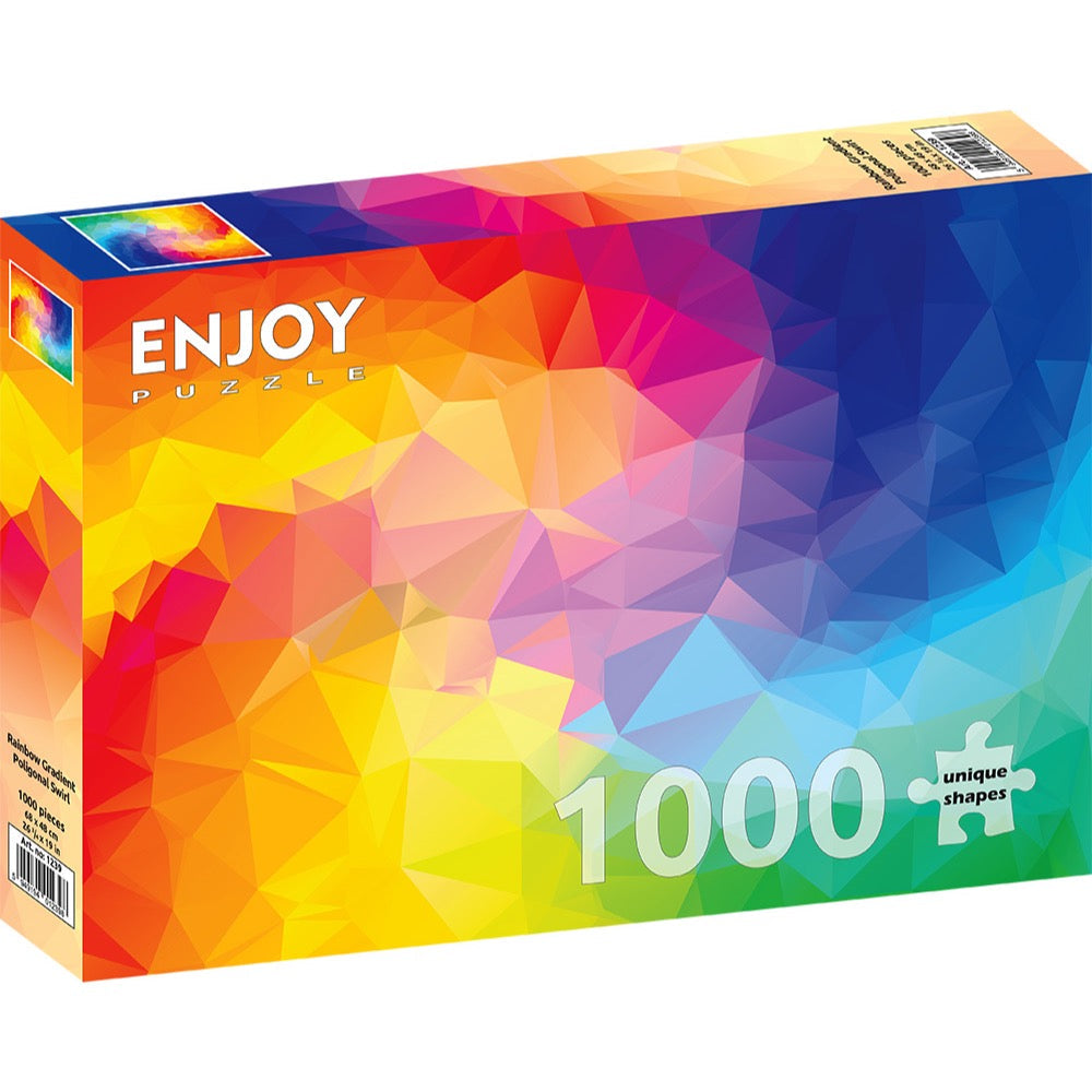 Enjoy 1239 Rainbow Gradient Poligonal Swirl 1000pc Jigsaw Puzzle ...