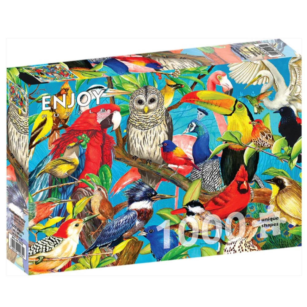 Enjoy 2032 Feathered Frenzy 1000pc Jigsaw Puzzle – Weekend Hub