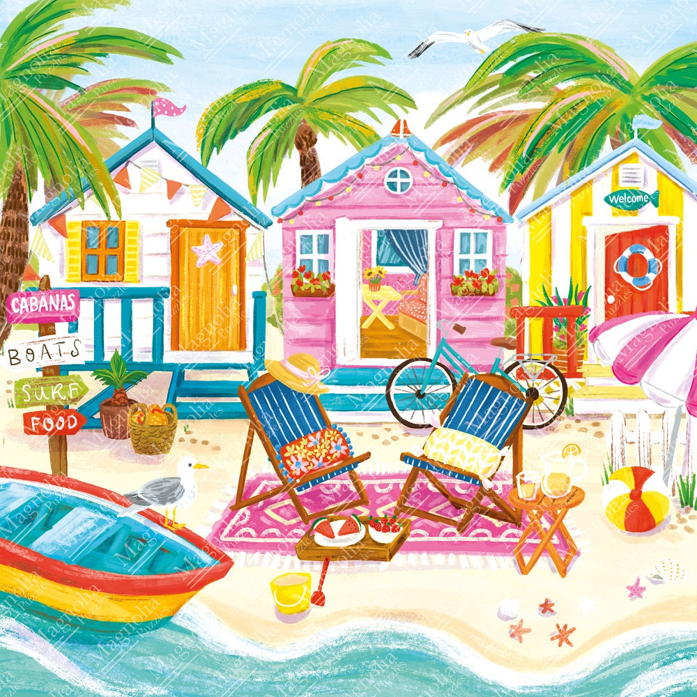 Magnolia 3474 Beach Huts Olivia Gibbs Special Edition 1000pc Jigsaw Pu ...