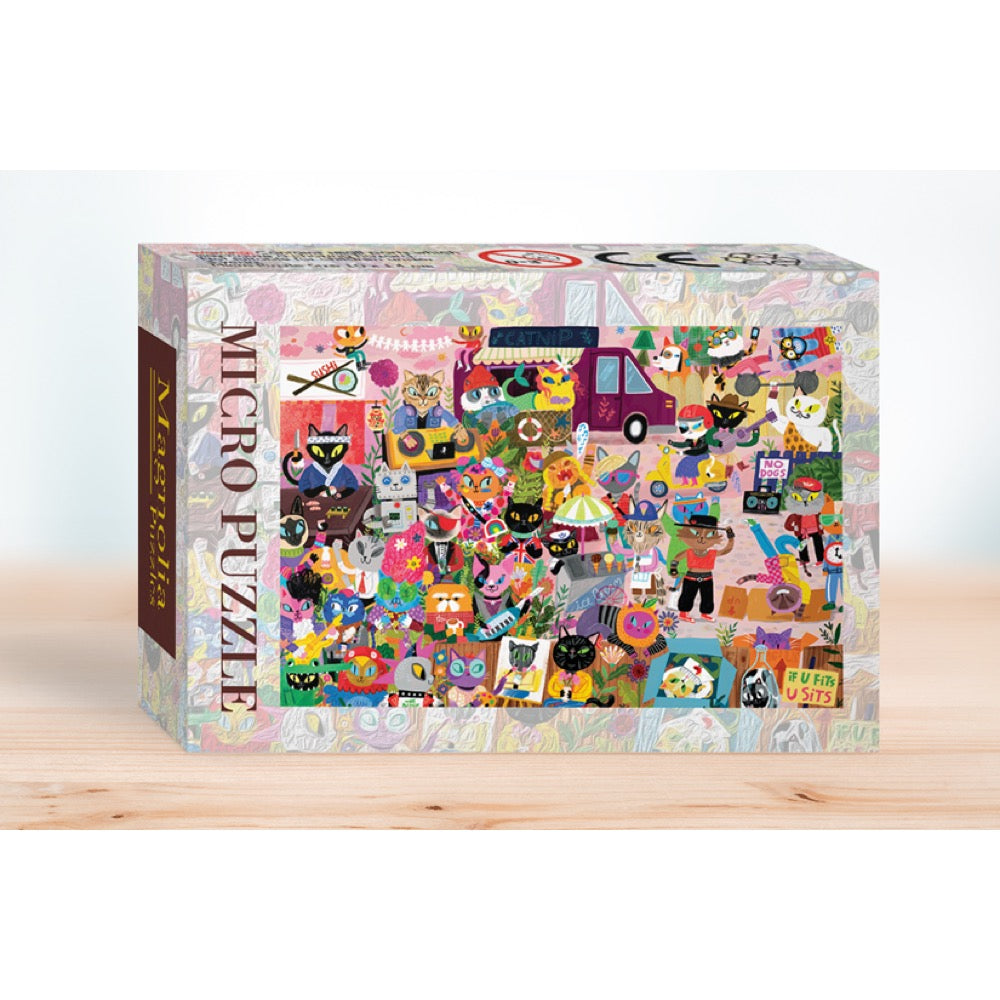 Magnolia Cat Crowd Micro Jigsaw Puzzle – Weekend Hub